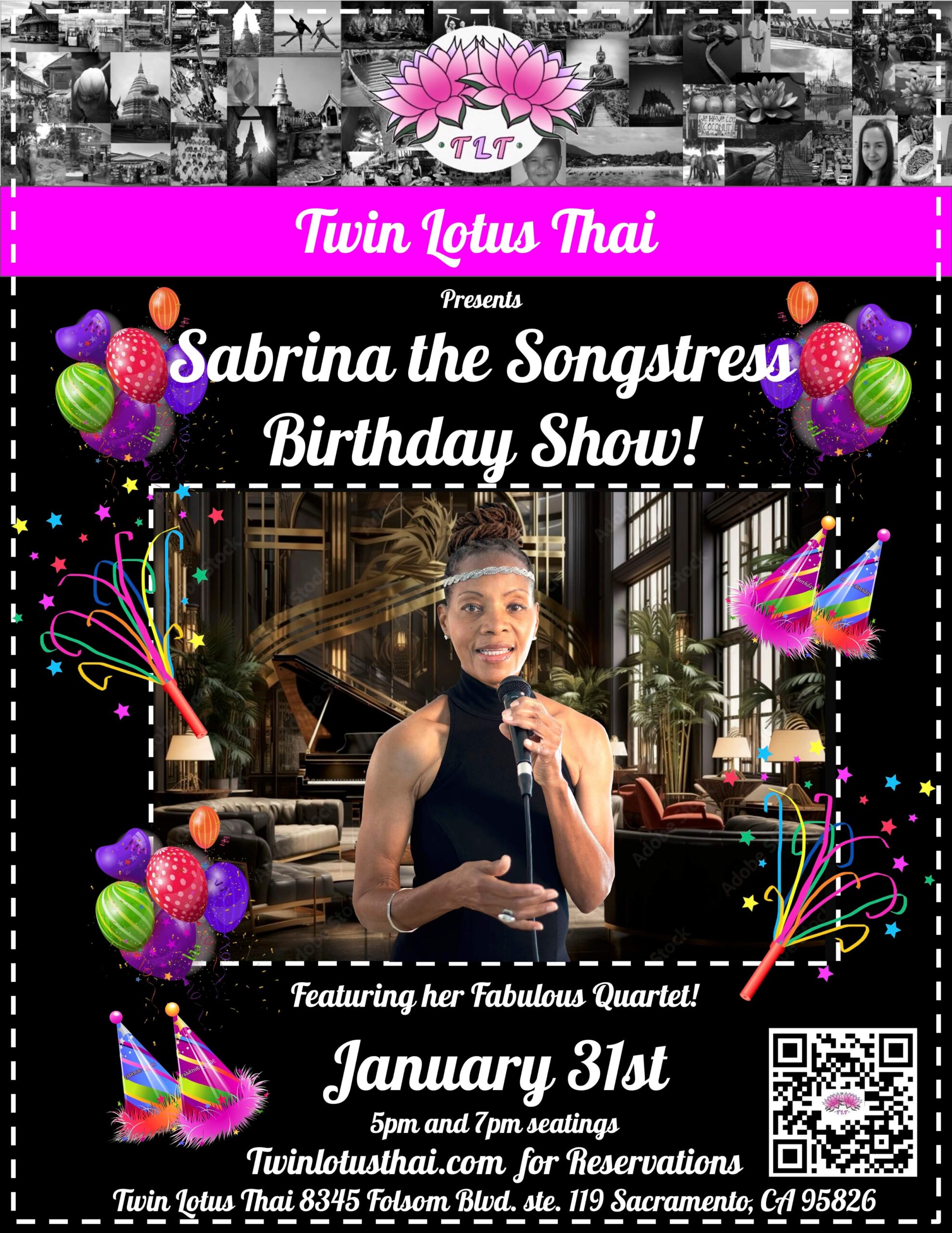 Flyer: Sabrina's birthday show for January 31, 2026