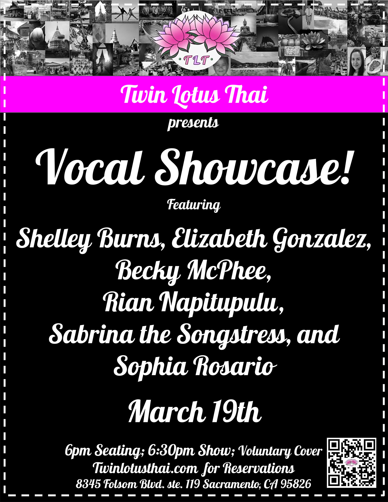 Flyer for the mar 19th showcase