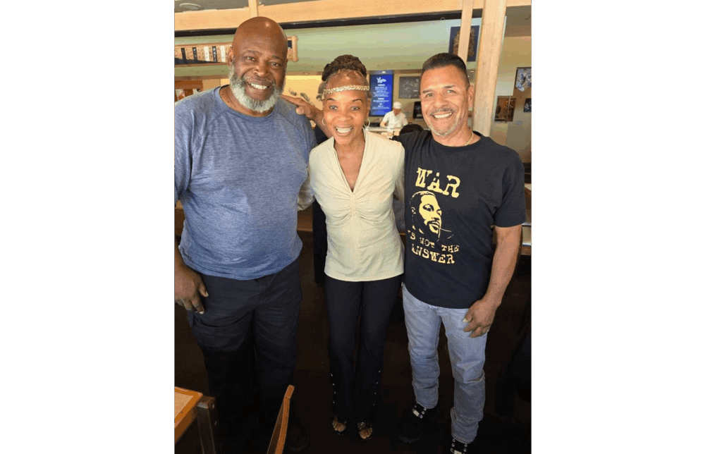sabrina with guitarist tim saffold and friend james at yoshi's